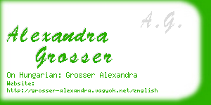 alexandra grosser business card